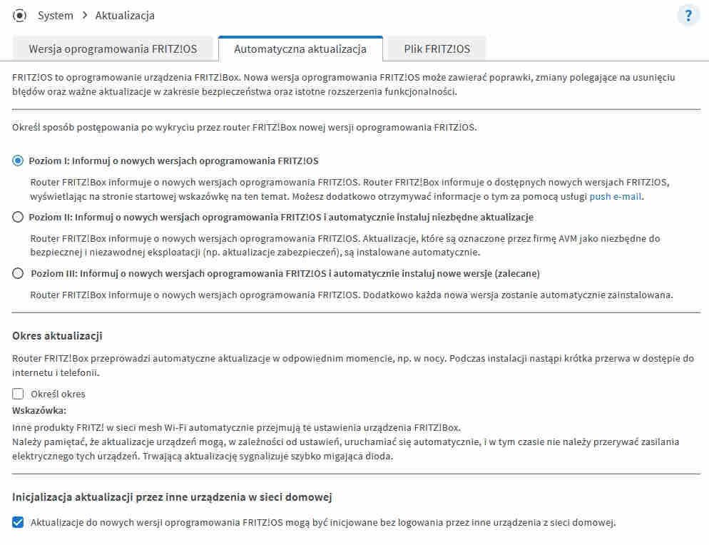 Aktualizacja routera krok trzeci