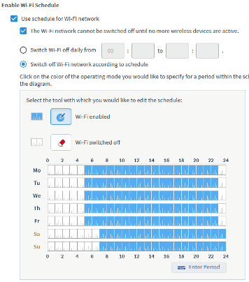 Ograniczenie działania Wi-Fi w wyznaczonych godzinach