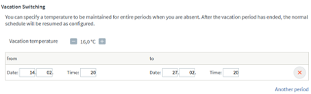 Ustawienie okresu urlopowego - Fritz