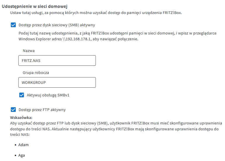 udostępnianie w sieci domowej