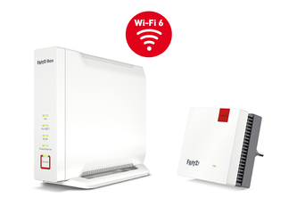 Router Wi-Fi FRITZ!Box 4060 WAN Wi-Fi 6 MESH + Wzmacniacz Wi-Fi FRITZ!Repeater 1200 AX Wi-Fi 6 MESH