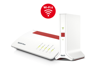 FRITZ!Box 7590 AX DSL WAN Wi-Fi 6 MESH + FRITZ!Repeater 3000 AX Wi-Fi 6 MESH